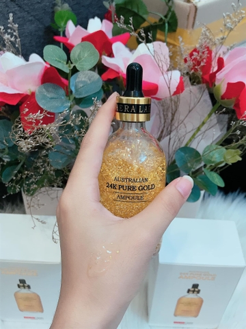 Serum Tinh Chất Vàng 24k + Thanh Lăn Pure Gold Ampoule Thera Lady 100ml  Úc