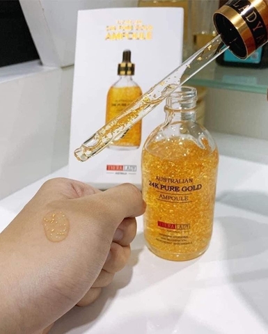Serum Tinh Chất Vàng 24k + Thanh Lăn Pure Gold Ampoule Thera Lady 100ml  Úc