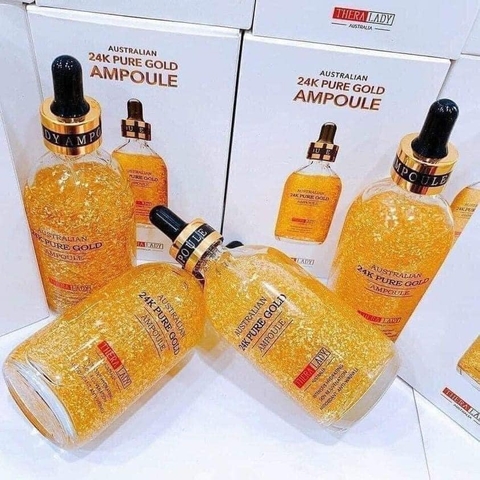 Serum Tinh Chất Vàng 24k + Thanh Lăn Pure Gold Ampoule Thera Lady 100ml  Úc