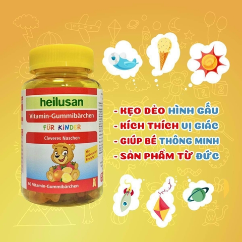 Kẹo Dẻo Gấu Heilusan Vitamin Gummibärchen (60 viên)