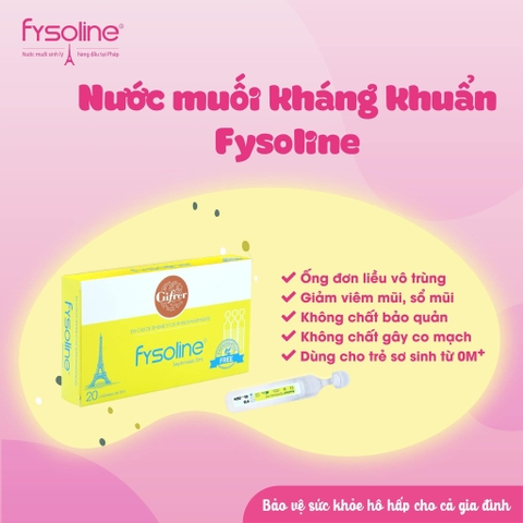 Nước Muối Sinh Lý Gifrer - Physiodose Pháp Tép Hồng/ Vàng Cho Bé Từ Sơ Sinh