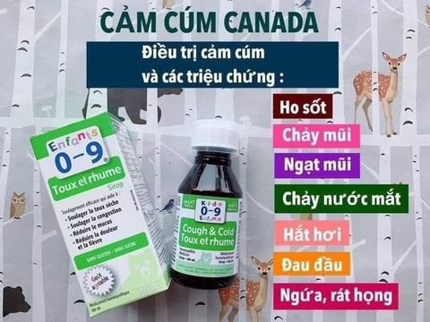 Siro cảm cúm, cảm lạnh Kids Homeocan ( 0-9t) - Canada