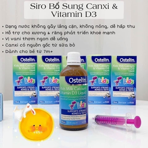 Siro Bổ Sung Canxi &D3 Ostelin Cho Bé 7 Tháng Đến 13 Tuổi