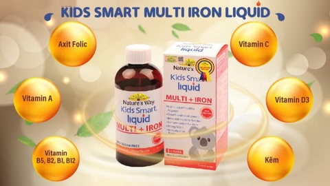 Siro Uống Nature's Way Kids Smart Liquid Multi + Iron Hỗ Trợ Nâng Cao Sức Đề Kháng Cho Trẻ 200ml