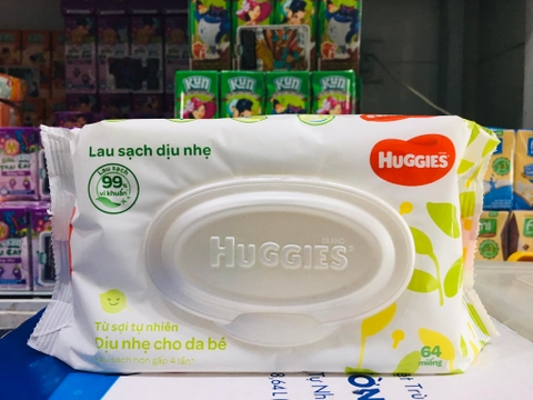 Khăn ướt huggies không mùi 64 tờ