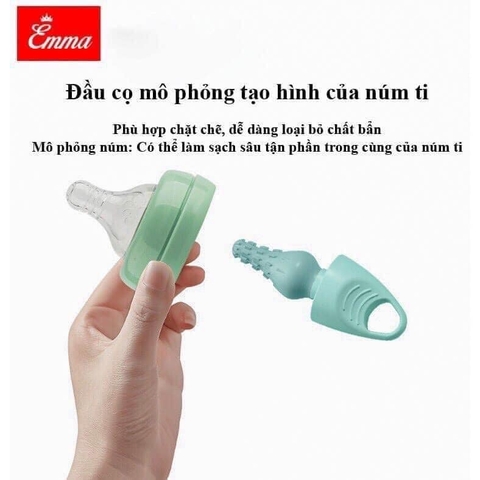 CỌ SILICONE RỬA BÌNH SỮA Emma - BỘ 4 CHI TIẾT