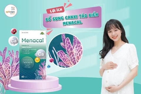 Canxi Menacal - Canxi từ tảo biển và san hô cho mẹ bầu và trẻ nhỏ (hộp 60 viên)