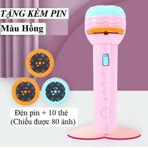 Đèn Pin chiếu hình  80 hình động vật ngộ nghĩnh cho bé