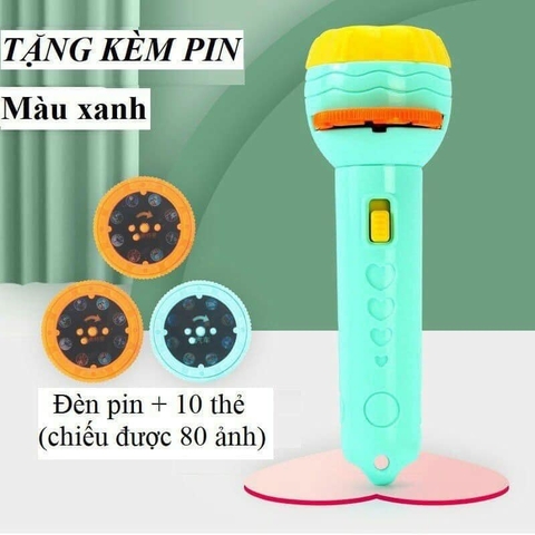 Đèn Pin chiếu hình  80 hình động vật ngộ nghĩnh cho bé