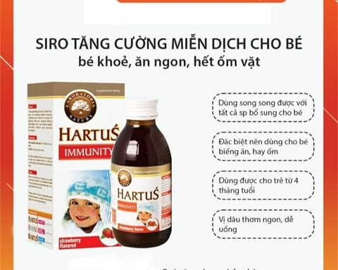 SIRO HARTUS IMMUNITY TĂNG CƯỜNG SỨC ĐỀ KHÁNG CHO TRẺ