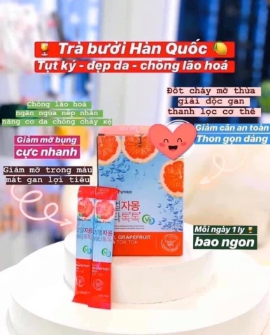 Nước Ép Bưởi Giảm Cân, Đẹp Da Sanga Real Grapefruit Vita [Hộp 30 gói]