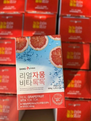 [Date 15.2.25] Nước Ép Bưởi Giảm Cân, Đẹp Da SangA Real Grapefruit Vita hộp 30 gói