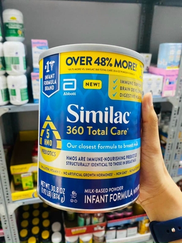 Sữa bột Similac 360 Total Care 5 HMO Prebiotics cho bé từ 0-12 tháng 874g