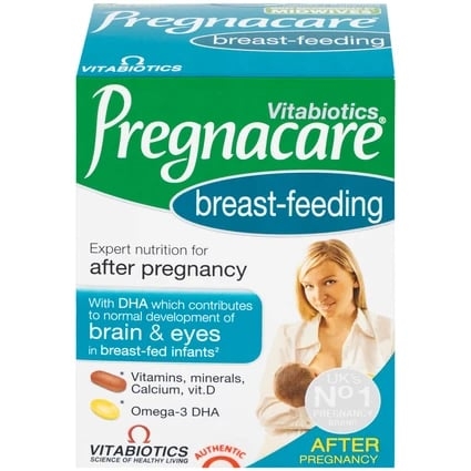 Vitabiotics Pregnacare Breast-Feeding Viên Uống Dành Cho Phụ Nữ Sau Sinh Hộp 56 Viên + 28 Viên Nang 2026 – Pregnacare Breast-Feeding Bổ Sung Vitamin Khoáng Chất Omega-3 DHA Hỗ Trợ Mẹ Sau Sinh Cho Con Bú Sức Khỏe Mẹ Khỏe Bé Phát Triển Toàn Diện Não Bộ Miễn Dịch An Toàn Không Gluten Không Lactose Chính Hãng Anh Giá Rẻ