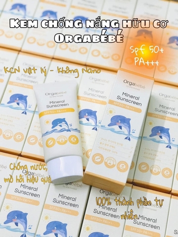 KEM CHỐNG NẮNG CHO BÉ ORGABEBE SPF 50+ PA+++