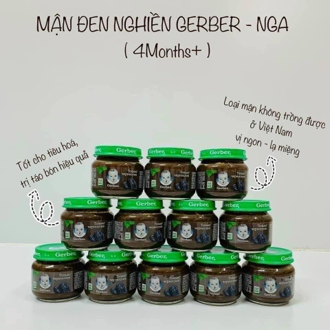 [HSD 2024 - Mẫu mới] Mận đen nghiền Gerber cho bé từ 4 tháng