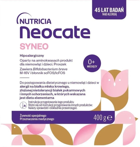 🍼 Sữa Neocate Syneo 400g – Sữa y khoa đặc trị dị ứng đạm sữa bò, hỗ trợ tiêu hóa kém