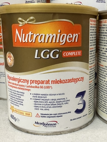 Sữa Công Thức Nutramigen Hypoallergenic LGG Cho Bé Từ 12 Tháng Tuổi Trở Lên 2026 – Nutramigen 3 LGG Complete Không Đạm Sữa Bò Không Lactose An Toàn Tăng Cân Hỗ Trợ Tiêu Hóa Miễn Dịch Với Probiotic LGG Chính Hãng Mead Johnson Mỹ Giá Rẻ Cho Trẻ Dị Ứng Đạm Sữa Bò