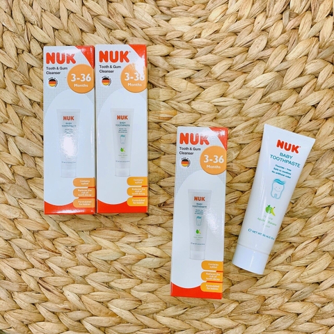 Kem đánh răng trẻ em 3-36 tháng không Flouride 50ml Nuk Đức