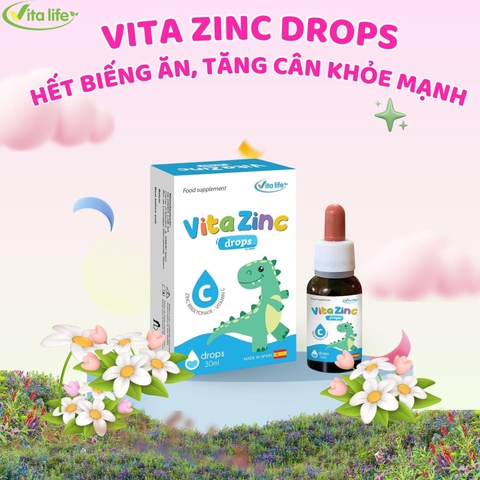 Kẽm Hữu Cơ Nhỏ Giọt Vita ZinC VitaLife 30ml – Bổ Sung Kẽm Cho Bé Ăn Ngon, Tăng Đề Kháng, Hỗ Trợ Phát Triển 2026 Chính Hãng Giá Rẻ