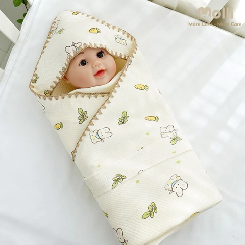 Ủ choàng có đai Muslin 3 lớp chính hãng Molli cao cấp