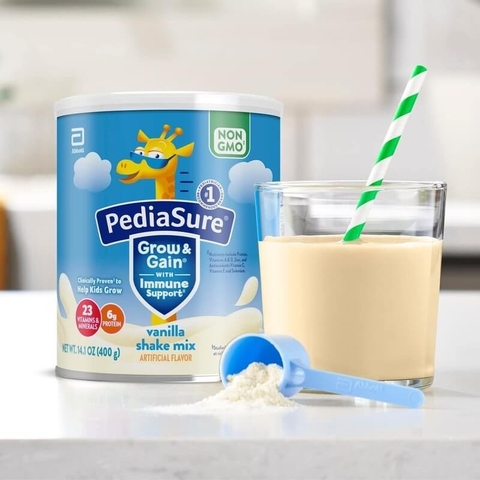 Sữa Bột PediaSure Grow & Gain Shake Mix Powder Hương Vanilla Mỹ Cho Bé Từ 1 Tuổi