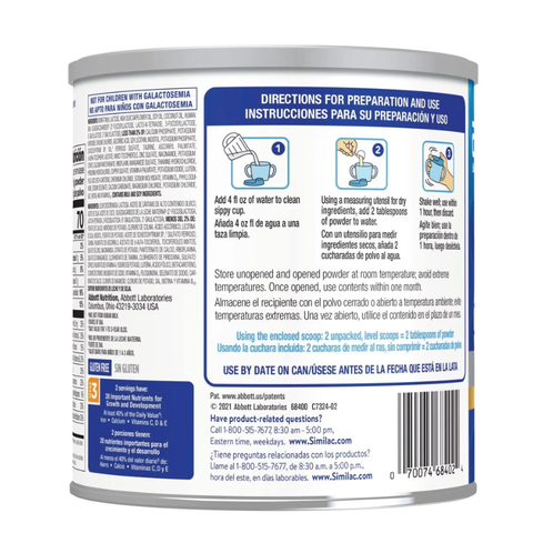 Sữa Bột Similac Go & Grow 360 total care Toddler Drink Non-GMO Powder Cho Bé từ 12-36 tháng 680gr