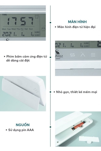 Nhiệt ẩm kế đa năng Moaz BéBé MB - 027