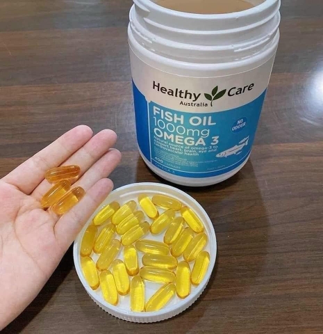 Dầu cá tự nhiên FISH OIL HEALTHY CARE Omega-3 1000mg 400 viên - Úc