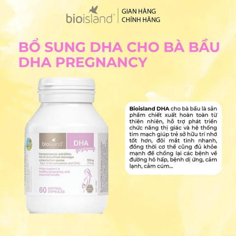 Vitamin BioIsland DHA Cho Mẹ Bầu Hộp 60 Viên (Úc)