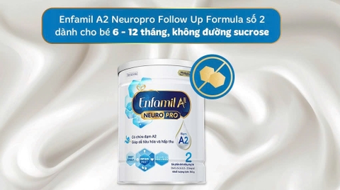 Sữa bột Enfamil A2 NeuroPro số 2 350g - 800g Cho Trẻ Từ 6-12 Tháng