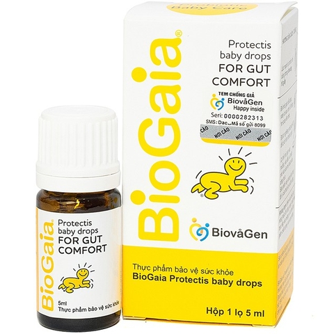 Men vi sinh Biogaia Protectis Baby Drops bổ sung lợi khuẩn cải thiện hệ tiêu hóa xuất xứ Thụy Điển lọ thủy tinh 5ml