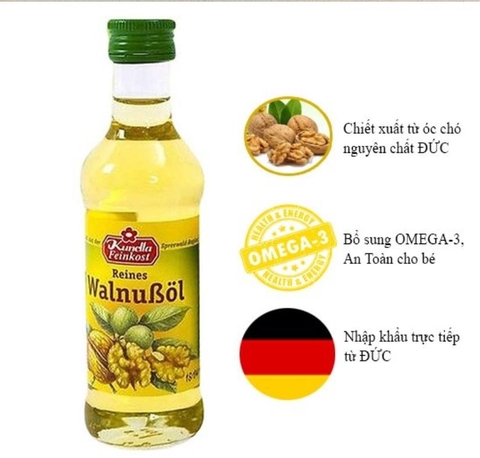 Dầu óc chó Kunella Feinkost WalnuBol 100ml (Đức)