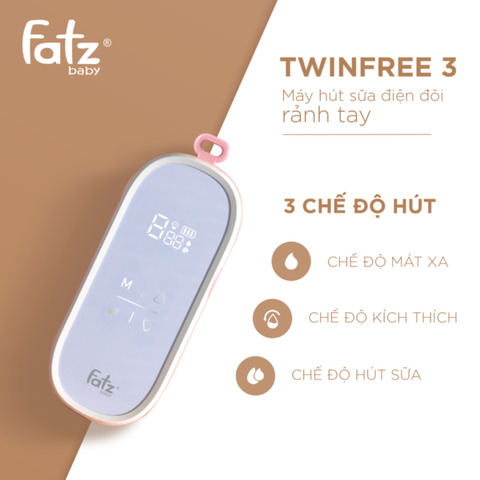 Máy hút sữa điện đôi rảnh tay TwinFree 3 Fatzbaby