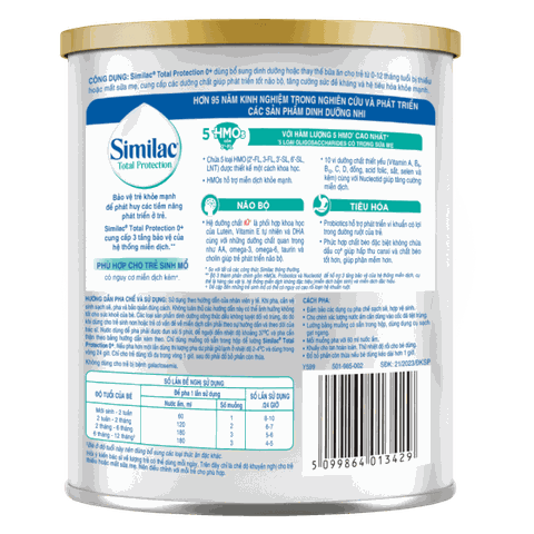 Sữa bột Similac Total Protection 0+ 380g cho trẻ sinh mổ có nguy cơ miễn dịch kém (0 - 12 tháng)