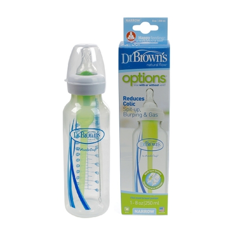 Bình sữa Dr.Brown's nhựa pp options cổ hẹp 250ml