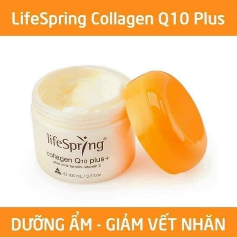 Kem nhau thai cừu LifeSpring Collagen Q10 Plus Giúp Mờ Thâm Nám 100ml của Úc