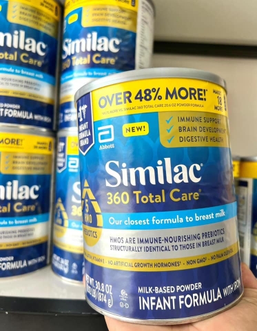 Sữa bột Similac 360 Total Care 5 HMO Prebiotics cho bé từ 0-12 tháng 874g