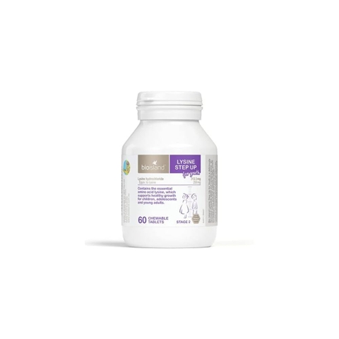 Tăng Chiều Cao Cho Trẻ Từ 6 Tuổi Trở Lên Bioisland Lysine Step Up For Youth 60 Viên Úc – Cao Lớn Vượt Trội, Xương Chắc Khỏe