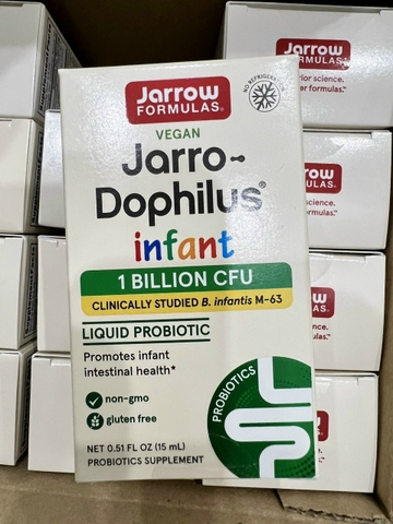 Men đẩy đờm Jarro Dophilus infant Probiotic Drops (0-6 tháng) chai 15ml từ Mỹ