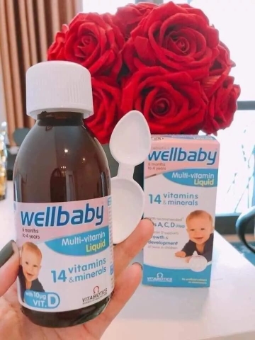 Siro Bổ Sung Vitamin Tổng Hợp Wellbaby Multi-Vitamin Liquid 150ml 2026 – Wellbaby 14 Loại Vitamin & Khoáng Chất Hỗ Trợ Phát Triển Toàn Diện Tăng Cường Miễn Dịch Trí Não Xương Răng Cho Bé Từ 6 Tháng Đến 4 Tuổi Chính Hãng Anh 