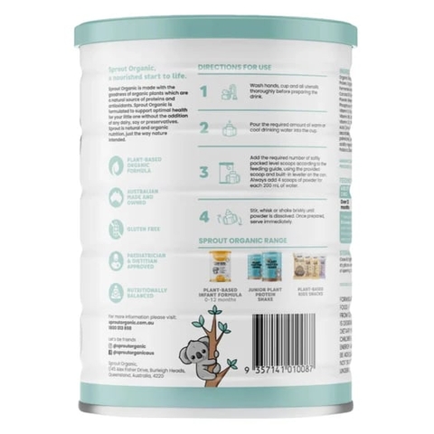 Sữa Sprout Organic Plant Based Toddler Drink 700g Cho Bé Từ 12 Tháng Trở Lên Dị Ứng Đạm Sữa Bò