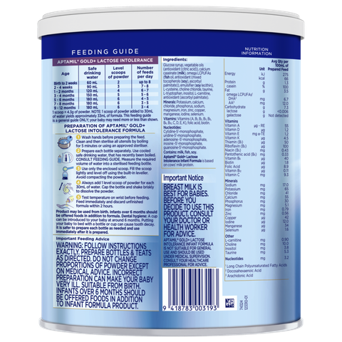 Sữa Aptamil Gold + Lactose Intolerance 800g Chính Hãng 2025: Review Chi Tiết, Giá Bán, Thành Phần, Lợi Ích, Cách Pha Cho Bé Sơ Sinh Không Dung Nạp Lactose, Dị Ứng Lactose