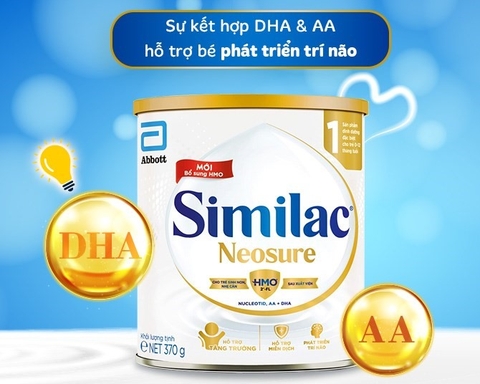 Sữa Bột Similac Neosure 370g Giải pháp dinh dưỡng tối ưu cho trẻ sinh non, nhẹ cân (0 - 12 tháng)