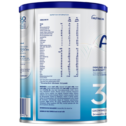 Sữa bột Aptamil Profutuna Cesarbiotik số 3 New Zealand 800g dành cho bé trên 2 tuổi