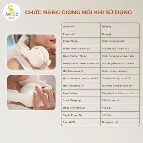 Máy hút sữa di động kèm chườm ấm cổ Moaz BéBé MB – 091