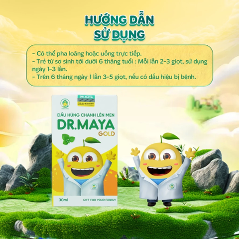 Dầu Húng Chanh Lên Men Dr.Maya Gold Giảm Ho, Cảm Cúm, Viêm Họng, Tăng Cường Hệ Miễn Dịch