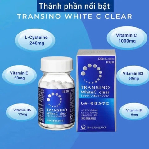 [Date T5.25] Viên Uống Transino White C Trắng Da Giảm Nám 120 Viên Nhật Bản