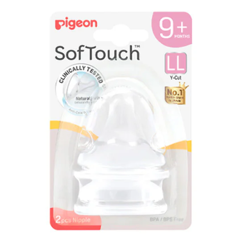 Set 2 Núm Ti Silicon Siêu Mềm Plus WN3 Pigeon (9 Tháng+)