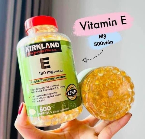 Viên Uống Đẹp Da Kirkland Signature Vitamin E 400IU (500 viên) Mỹ